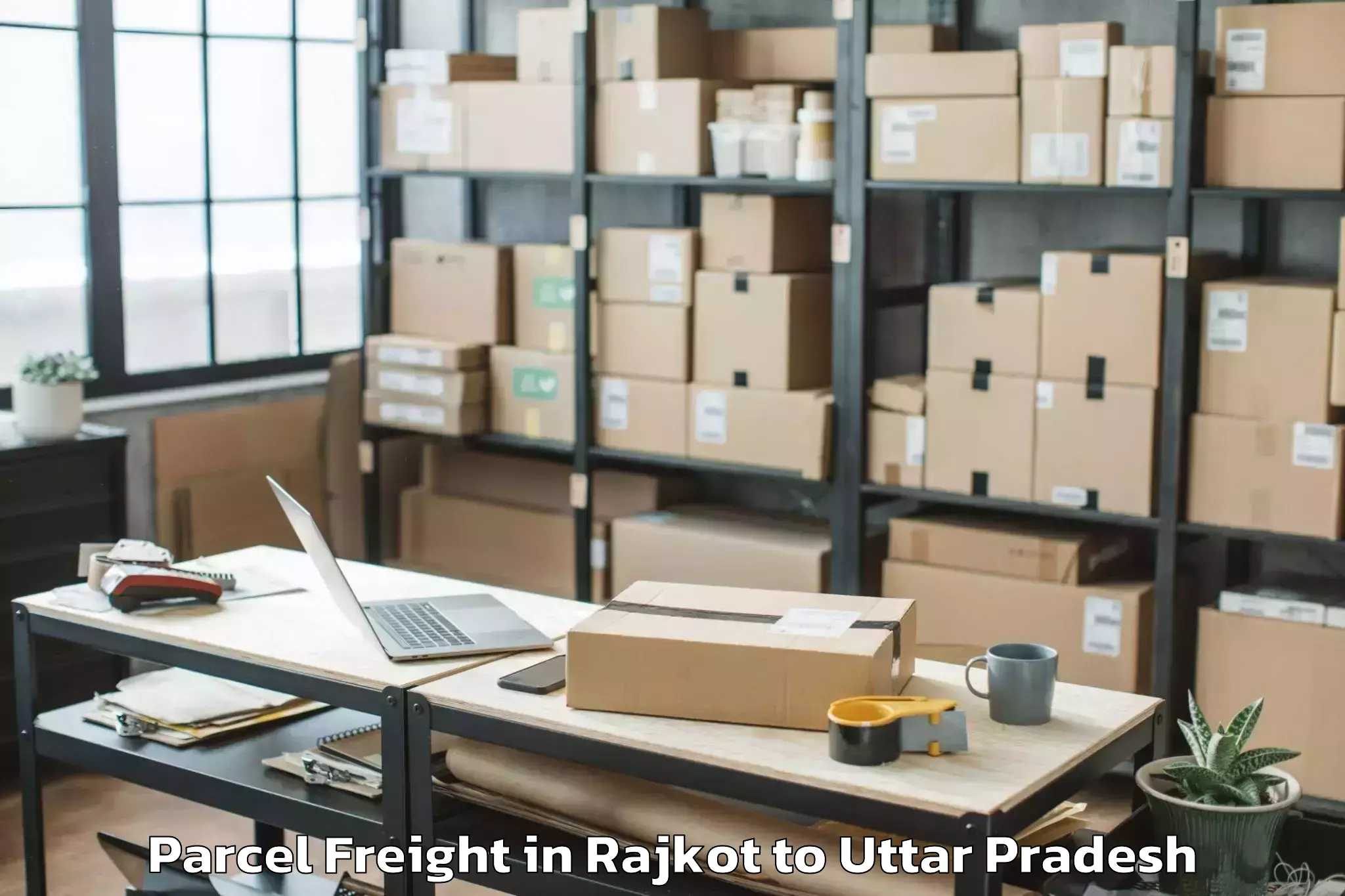 Affordable Rajkot to Kerakat Parcel Freight